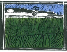 Pegwell. Lino Print Betty Onion