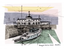 Maritime Museum. Coloured Print