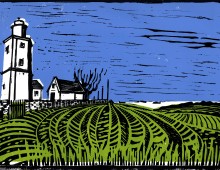 North Foreland. Lino Print