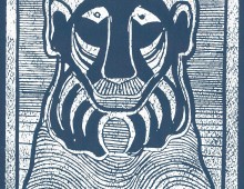 Padua Stone Lion. Lino Print