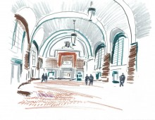 Ramsgate Station. Coloured Pencil